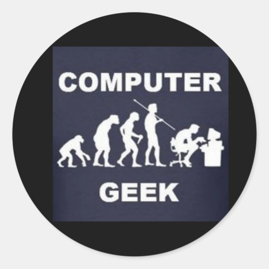 Computer Geek Label Sticker (Voorkant)