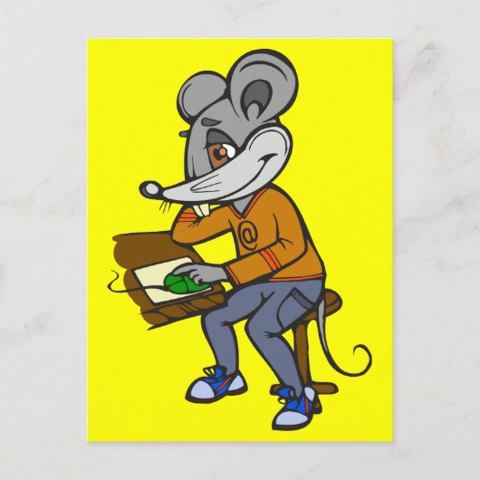 Computer Geek Mouse Briefkaart (Voorkant)