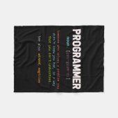Computer Geek Nerd Gift Funny Programmer  Fleece Deken (Voorkant (Horizontaal))