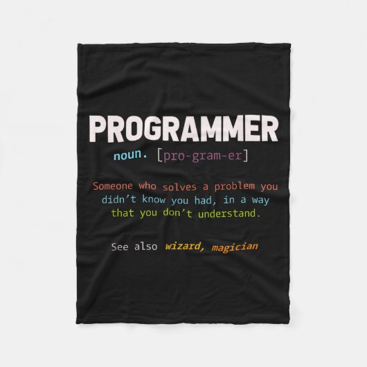 Computer Geek Nerd Gift Funny Programmer  Fleece Deken (Voorkant)