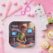 Computer Geek Papieren Bordje (Feest)