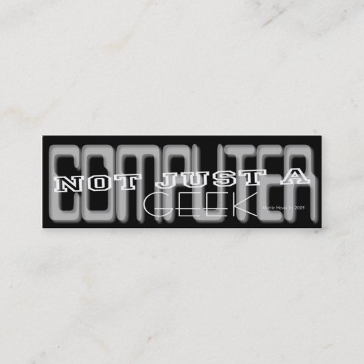 Computer Geek - Social Media Persoonlijke Kaart Mini Visitekaartje (Voorkant)