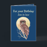 Computer Geek Son-in-law Humor Birthday Owl Fun Kaart<br><div class="desc">Computer Geek Son-in-law Humor Birthday Owl Fun</div>