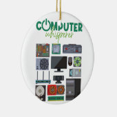 Computer Geek Tech Nerd Cool Support. Keramisch Ornament (Rechts)