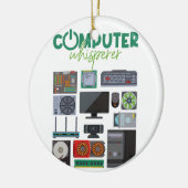 Computer Geek Tech Nerd Cool Support. Keramisch Ornament (Links)