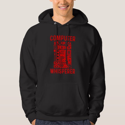 Computer Geek Tech Nerd Mannen Women Cool Support  Hoodie (Voorkant)