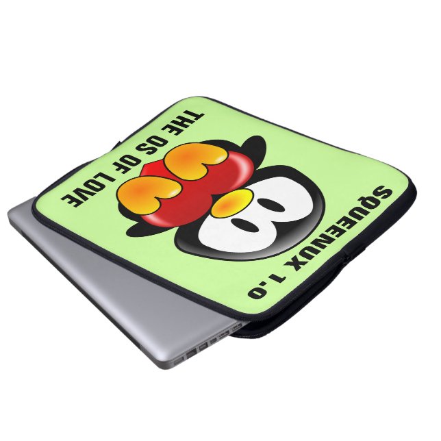 Computer Geek Valentijn: Besturingssysteem voor li Laptop Sleeve (Voorkant onderkant)