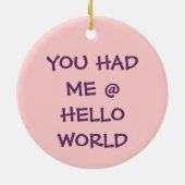 Computer Geek Valentijn: Programmeertalige liefde Keramisch Ornament (Achterkant)