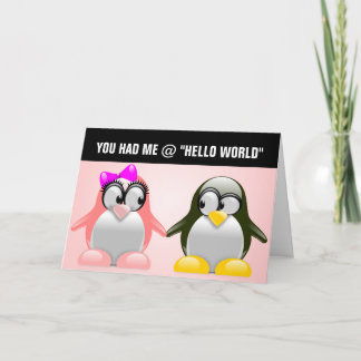 Computer Geek Valentijn: Taalliefde programmeren Feestdagen Kaart
