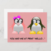 Computer Geek Valentijn: Taalliefde programmeren Feestdagenkaart (Voorkant / Achterkant)