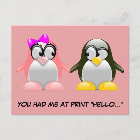 Computer Geek Valentijn: Taalliefde programmeren Feestdagenkaart (Voorkant)