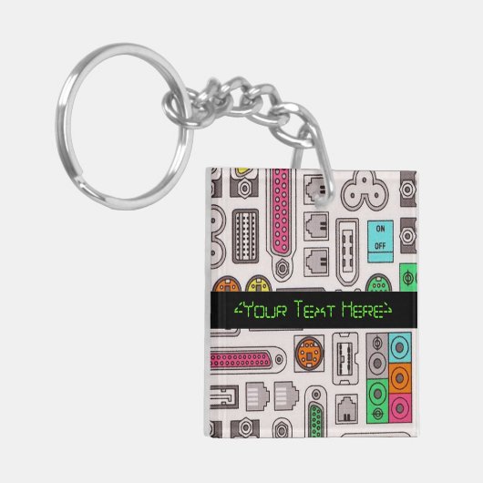 Computer Geeks Humor Input Pattern Sleutelhanger (Voorkant Links)