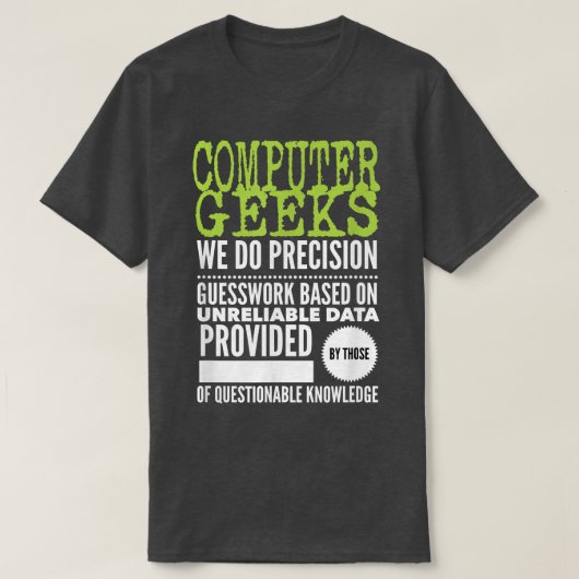 Computer Geeks T Nerd Science Programmer Tech Top (Design voorkant)
