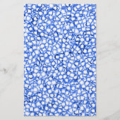 Computer-Generated Blue Petals Briefpapier (Voorkant)