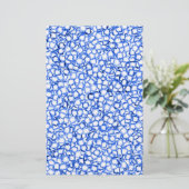 Computer-Generated Blue Petals Briefpapier (Staand voorkant)