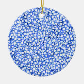 Computer-Generated Blue Petals Keramisch Ornament (Voorkant)