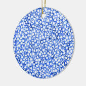 Computer-Generated Blue Petals Keramisch Ornament (Links)