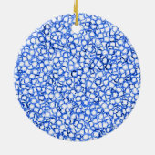 Computer-Generated Blue Petals Keramisch Ornament (Achterkant)
