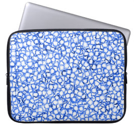 Computer-Generated Blue Petals Laptop Sleeve