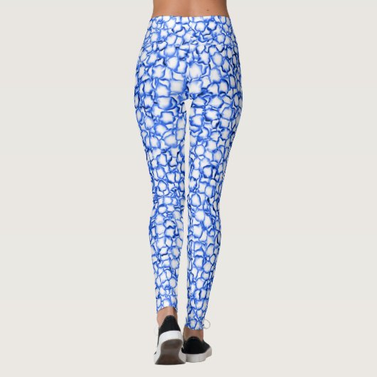 Computer-Generated Blue Petals Leggings (Achterkant)