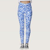 Computer-Generated Blue Petals Leggings (Voorkant)
