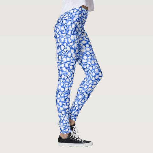 Computer-Generated Blue Petals Leggings (Rechts)