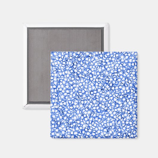 Computer-Generated Blue Petals Magneet (Voorkant / Achterkant)