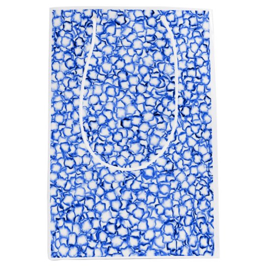 Computer-Generated Blue Petals Medium Cadeauzakje (Voorkant)
