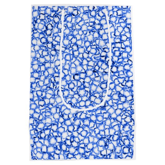 Computer-Generated Blue Petals Medium Cadeauzakje (Achterkant)