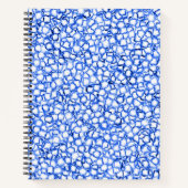 Computer-Generated Blue Petals Notitieboek (Voorkant)