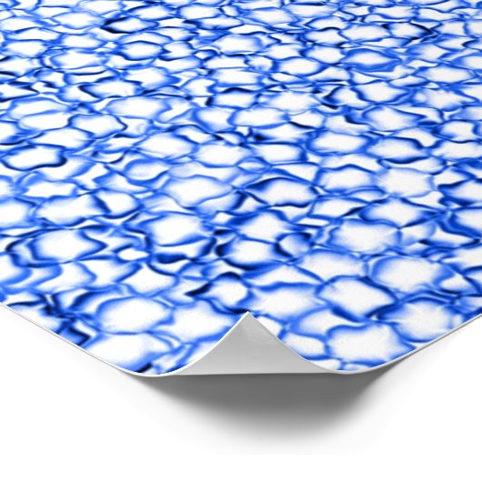 Computer-Generated Blue Petals Poster (Hoek)