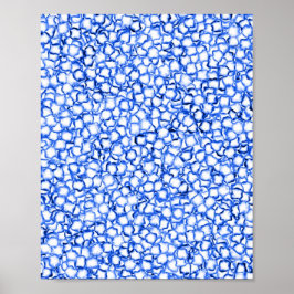 Computer-Generated Blue Petals Poster