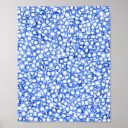 Computer-Generated Blue Petals Poster (Voorkant)