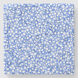 Computer-Generated Blue Petals Stenen Onderzetter