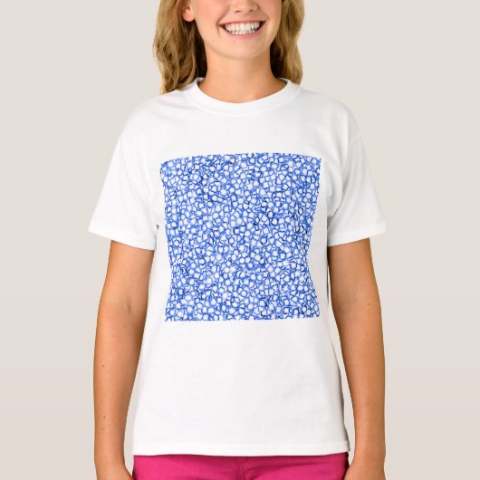 Computer-Generated Blue Petals T-shirt (Voorkant)