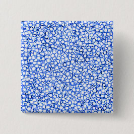 Computer-Generated Blue Petals Vierkante Button 5,1 Cm