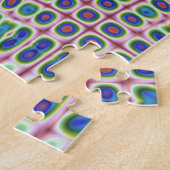 Computer geproduceerde handcraft gestalte gegeven legpuzzel (Zijkant)