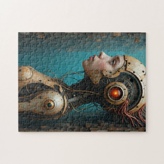 Computer Girl Mechanical Body Legpuzzel (Horizontaal)