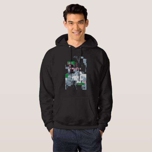 Computer Glitch Geek Programmer Nerd Fout T Hoodie (Voorkant volledig)