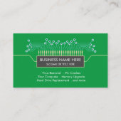 Computer Groene Wetenschap Printplaat Codering Visitekaartje (Achterkant)