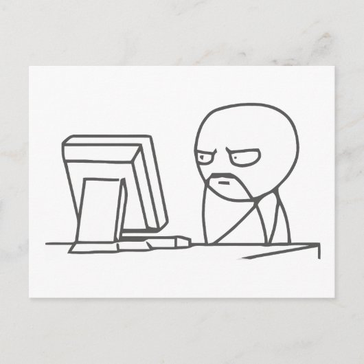 Computer Guy Meme ‏ - Briefkaart (Voorkant)