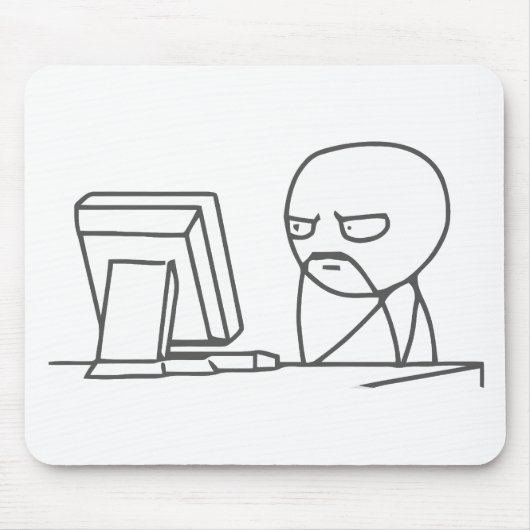 Computer Guy Meme - Mousepad Muismat (Voorkant)