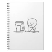 Computer Guy Meme ‏ - notebook Notitieboek (Voorkant)