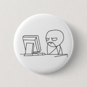 Computer Guy Meme  - Pinback Button (Voorkant)