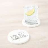 Computer Guy Meme - Premium Sandstone Onderzetter (Zijkant)