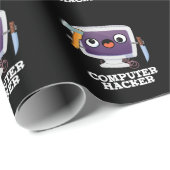 Computer Hacker Grappige Technologie Pun Dark BG Cadeaupapier (Rol Hoek)