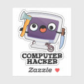 Computer Hacker Grappige Technologie Pun Sticker (Vel)