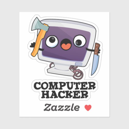 Computer Hacker Grappige Technologie Pun Sticker (Vel)