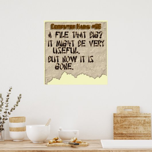 Computer Haiku #86 Poster (Keuken)