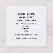 COMPUTER HAND POINTER / MOUSE CURSOR VIERKANTE VISITEKAARTJE (Achterkant)